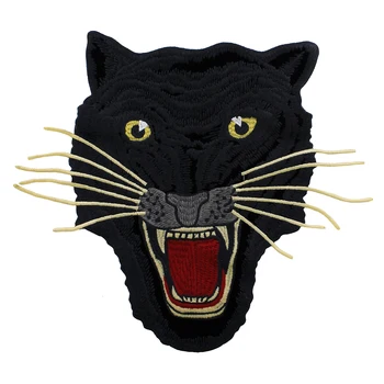 

10pieces Brand Black Leopard Fabric Patches Embroidery Applique Jacket Back Badges Sew on Clothes Decorated Sewing TH1375