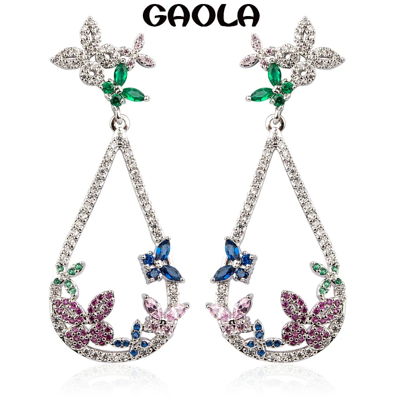 GAOLA 2017 New Various Butterfly Multicolor Earrings Silver Plated Cubic Zircon Stud Earring For Women Party Gift GLE6067
GAOLA 2017 New Various Butterfly Multicolor Earrings Silver Plated Cubic Zircon Stud Earring For Women Party Gift GLE6067