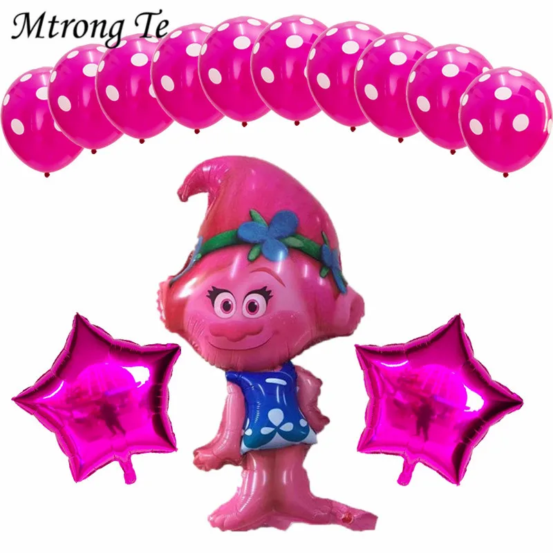 13pcs/lot 74*44cm Cartoon Trolls Balloons Birthday Party Supplies Trolls point Latex Balloon Kids Toys Helium Ballon Decoration
13pcs/lot 74*44cm Cartoon Trolls Balloons Birthday Party Supplies Trolls point Latex Balloon Kids Toys Helium Ballon Decoration
