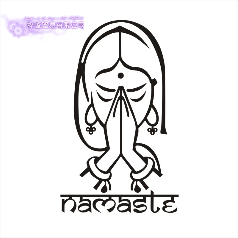 DCTAL Yoga Girl Sticker Decal Body-building Hinduism Posters Vinyl Wall Decals Pegatina Decor Mural Yoga Sticker