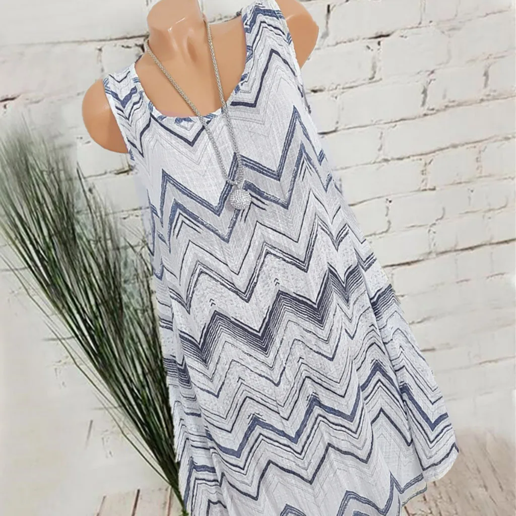 Fashion Women Printing Summer Dress Ladies Sleeveless O-neck Ripple Camis Dress Females Plus Size Casual Sundress платье летнее
Fashion Women Printing Summer Dress Ladies Sleeveless O-neck Ripple Camis Dress Females Plus Size Casual Sundress платье летнее