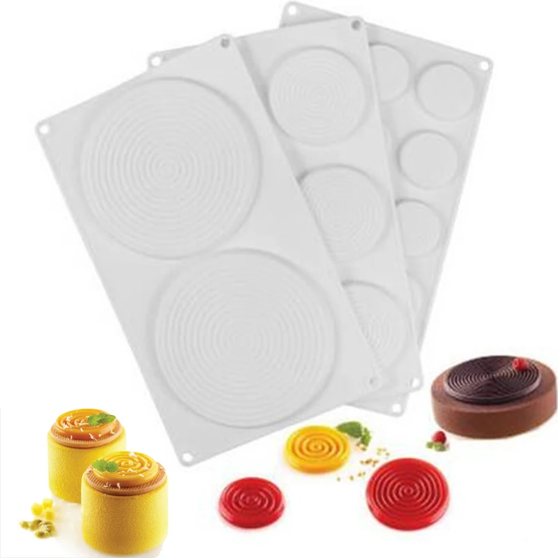 

1pc Spiral Shape Silicone Cake Mold 6 Holes Peach 3D Cake Moulds Mousse For Ice Creams Chocolate Pastry Bakeware Dessert Art Pan