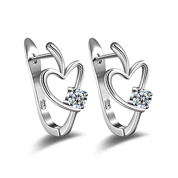 Romatic Silver color filled Little Love Heart Shaped with Crystal Stud Earrings for Women Girl Lovely Zircon Earrings Party
Romatic Silver color filled Little Love Heart Shaped with Crystal Stud Earrings for Women Girl Lovely Zircon Earrings Party