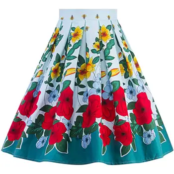 England Style 2018 Fashion new women Retro Vintage Woman Flower print skirt Casual Hepburn Woman A-Line Skirt
England Style 2018 Fashion new women Retro Vintage Woman Flower print skirt Casual Hepburn Woman A-Line Skirt