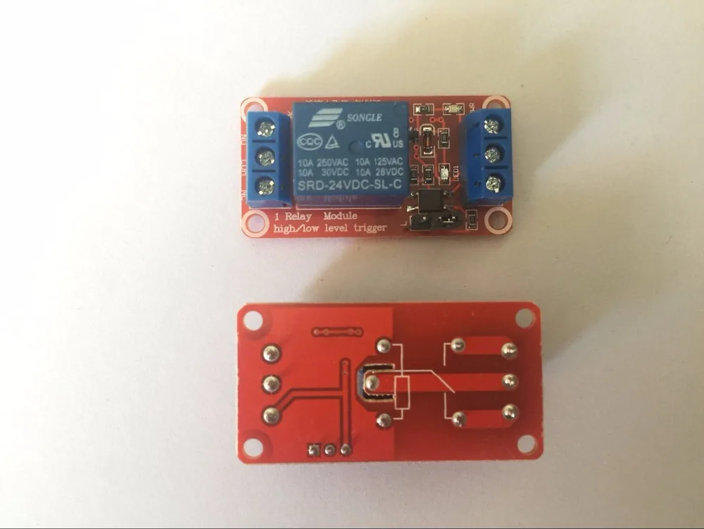 1 Channel 24 V Board Protector Relay Module with Optocoupler High Support and Low Arduino Trip Level
1 Channel 24 V Board Protector Relay Module with Optocoupler High Support and Low Arduino Trip Level
