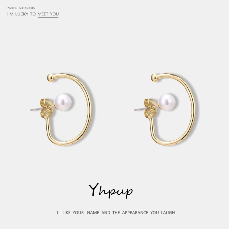 Yhpup Fashion Brand C Shape Geometric Stud Earrings Imitation Pealr Brincos for Girl Women Party S925 pendientes mujer moda 2019
Yhpup Fashion Brand C Shape Geometric Stud Earrings Imitation Pealr Brincos for Girl Women Party S925 pendientes mujer moda 2019