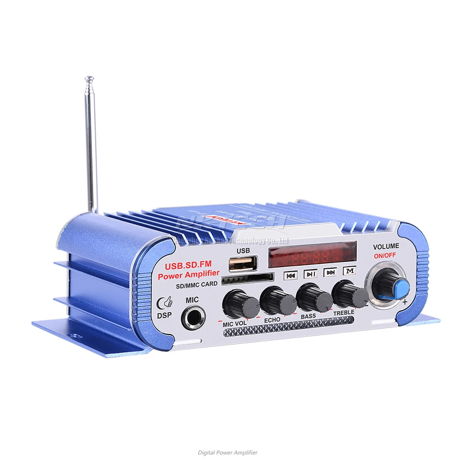 NKTECH HY-604 Car Audio Digital Amplifier 4-45W Player MIC Karaoke Reverberation 