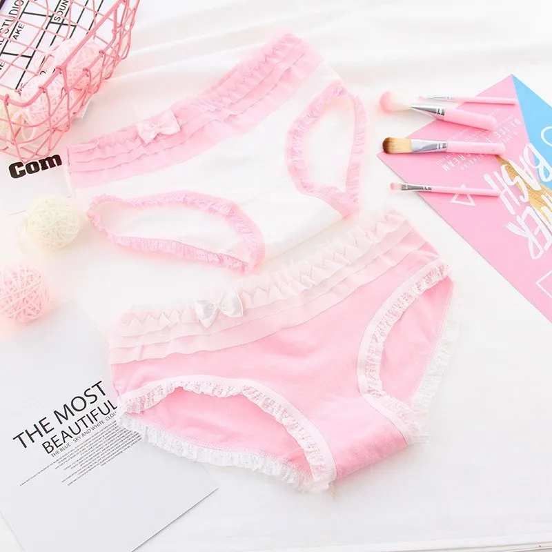 Underwear Women Sexy Panties Lingerie Intimo Lace Panties Pink Lace Bow Decoration Cotton Breathable Comfortable High Quality
Underwear Women Sexy Panties Lingerie Intimo Lace Panties Pink Lace Bow Decoration Cotton Breathable Comfortable High Quality