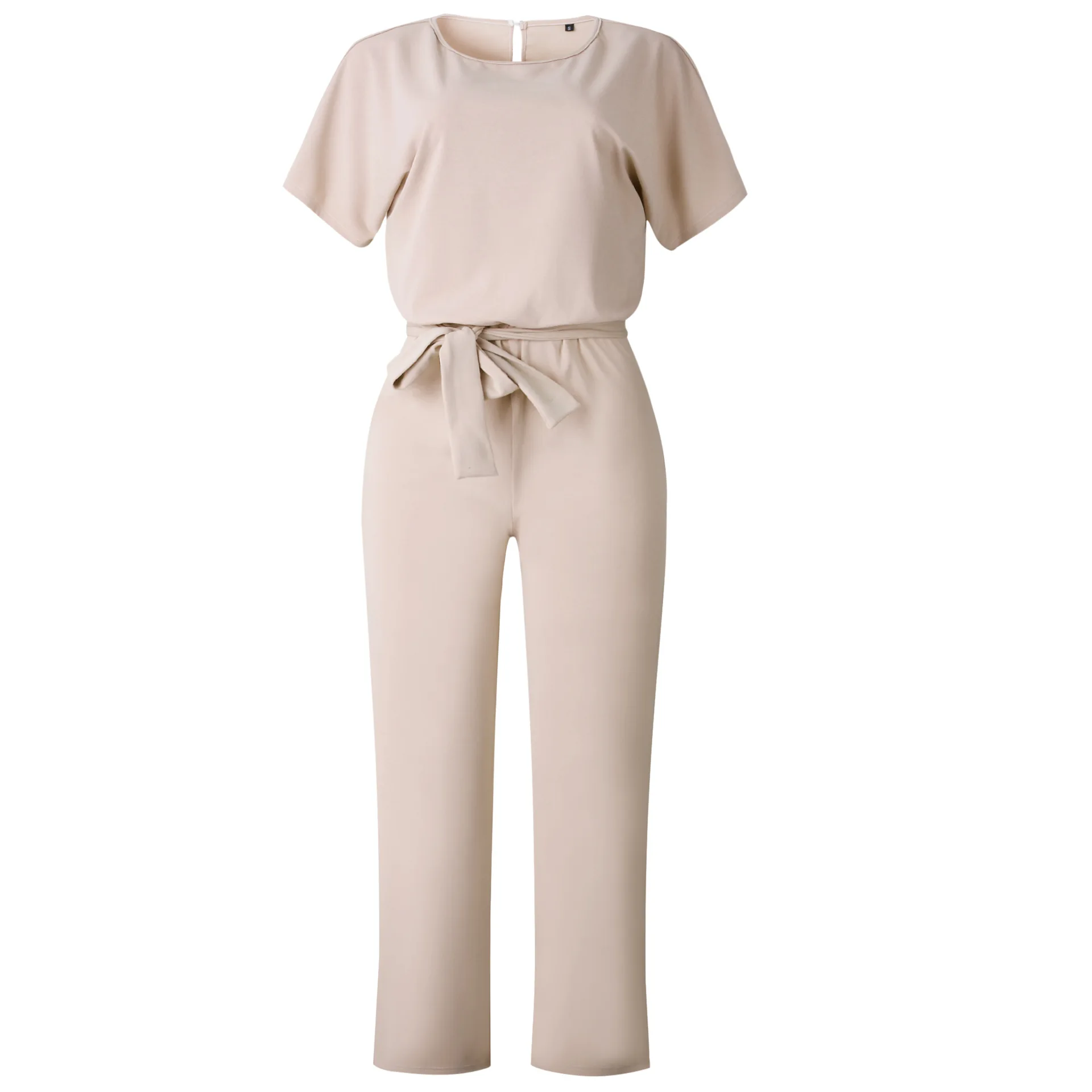 Wontive 2019 European American Style Solid Color Tie Bow Short-sleeved Round Neck Long Jumpsuit Intellectual Ladies Fit Jumpsuit
Wontive 2019 European American Style Solid Color Tie Bow Short-sleeved Round Neck Long Jumpsuit Intellectual Ladies Fit Jumpsuit