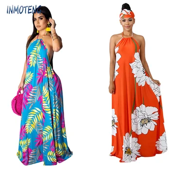 INMOTENG New Women Floral Print Nape Back Strap Backless Sexy Vintage Loose Maxi Bohemian Dresses With Head Scarf Plus Size 2XL
INMOTENG New Women Floral Print Nape Back Strap Backless Sexy Vintage Loose Maxi Bohemian Dresses With Head Scarf Plus Size 2XL