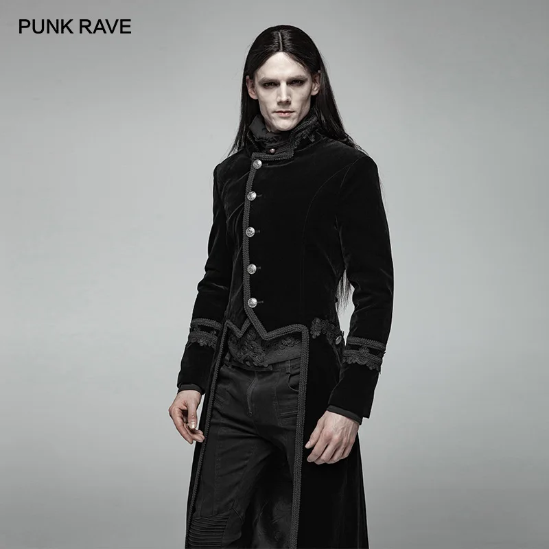 PUNK RAVE Men's Gothic Fall Winter Black Tailcoat Winter Outwear and Jackets Club Party Stage Costume Long Jacket for Men
PUNK RAVE Men's Gothic Fall Winter Black Tailcoat Winter Outwear and Jackets Club Party Stage Costume Long Jacket for Men