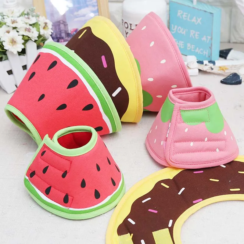 New Arrival Lovely Cartoon Fruit Donut Pet Dog Collar Padded Comfortable Surgery Recovery Adjustable Elizabethan Collars for Dog
New Arrival Lovely Cartoon Fruit Donut Pet Dog Collar Padded Comfortable Surgery Recovery Adjustable Elizabethan Collars for Dog