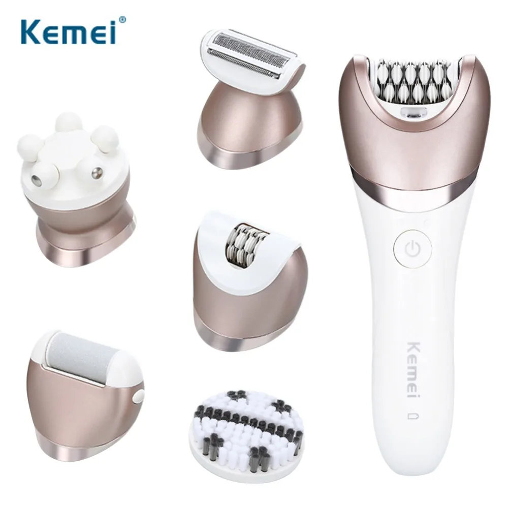 Kemei KM-8001 Electric Epilator 5 In 1 Rechargeable Hair Remorval Shaver Hair Remover Adjustable Deplilation Shaving Machine
Kemei KM-8001 Electric Epilator 5 In 1 Rechargeable Hair Remorval Shaver Hair Remover Adjustable Deplilation Shaving Machine