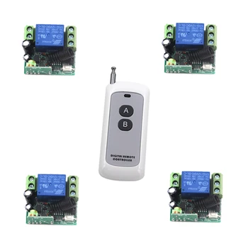 Long Range Remote Control Switch DC 12V 1 CH 10A Relay 4 Receiver + 1 Transmitter Learning Code 315/433 4204
Long Range Remote Control Switch DC 12V 1 CH 10A Relay 4 Receiver + 1 Transmitter Learning Code 315/433 4204