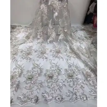 Wthie color 3D Flower sequins Lace Embroidery Nigerian Lace Fabrics 2019 Luxury Lace Fabric Lilac lace For Wedding Dress XHA002
Wthie color 3D Flower sequins Lace Embroidery Nigerian Lace Fabrics 2019 Luxury Lace Fabric Lilac lace For Wedding Dress XHA002