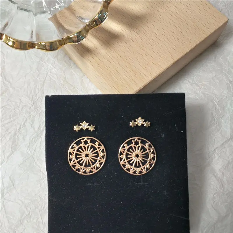 Fashion personality shine Starry sky Ferris wheel Stars Ear Studs Elegant For Women Earrings brincos Ornaments
Fashion personality shine Starry sky Ferris wheel Stars Ear Studs Elegant For Women Earrings brincos Ornaments