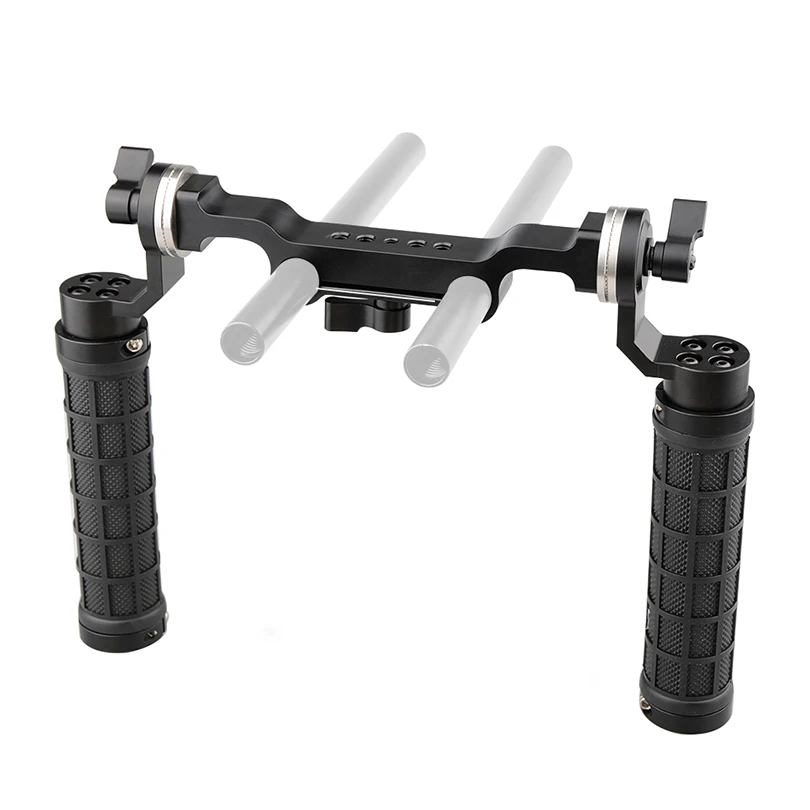 CAMVATE Rosette Handgrips with 15mm Rod Clamp Railblock with ARRI Rosette for DSLR Shoulder Support System Foto Kit C1548
CAMVATE Rosette Handgrips with 15mm Rod Clamp Railblock with ARRI Rosette for DSLR Shoulder Support System Foto Kit C1548