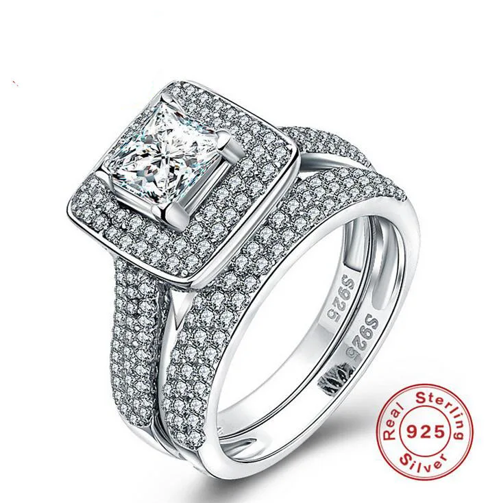 Size5-10 Luxury Jewelry Pure 100% 925 Sterling Silver Princess Cut White 5A CZ Zirconia Party Women Wedding Bridal Ring Set Gift
Size5-10 Luxury Jewelry Pure 100% 925 Sterling Silver Princess Cut White 5A CZ Zirconia Party Women Wedding Bridal Ring Set Gift