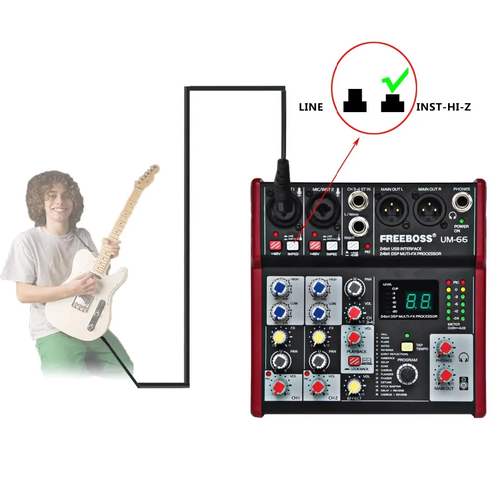 UM-66 24 Audio Mixer