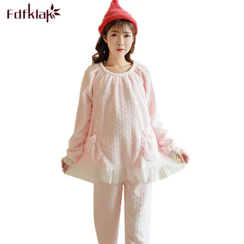 Fdfklak Flannel Thicken Maternity Pajamas Long Sleeve Clothes for Pregnant Women Plus Size Winter Pajama Set Pregnancy Pijamas
Fdfklak Flannel Thicken Maternity Pajamas Long Sleeve Clothes for Pregnant Women Plus Size Winter Pajama Set Pregnancy Pijamas