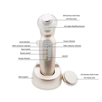 Home Use Beauty Tools 3mhz and 1mhz Ulrasonic Face Body Care Machine Photon Rejuvenation Acne Treatment Collagen Regeneration
Home Use Beauty Tools 3mhz and 1mhz Ulrasonic Face Body Care Machine Photon Rejuvenation Acne Treatment Collagen Regeneration