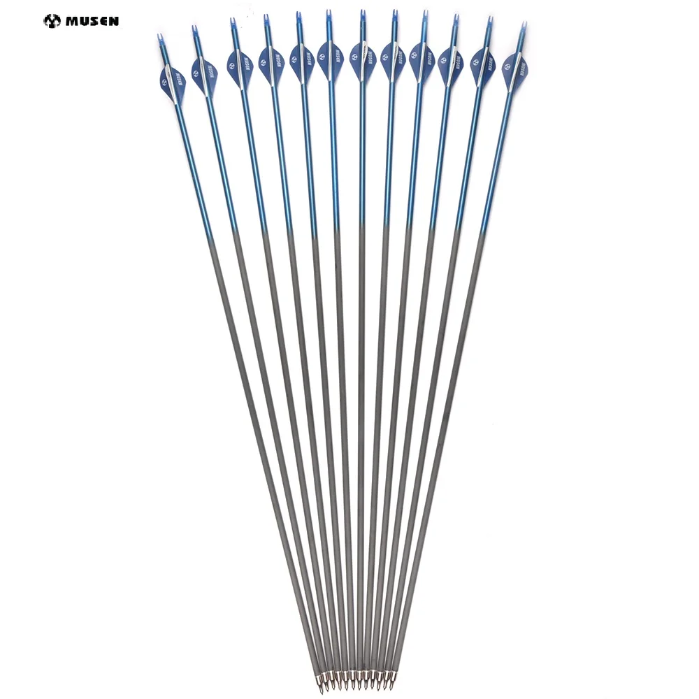 30" Spine 350 Carbon Shaft Arrows with OD7.6mm with Plastic Fletching for Compound /Recure Bow Archery 6/12/24pcs
30" Spine 350 Carbon Shaft Arrows with OD7.6mm with Plastic Fletching for Compound /Recure Bow Archery 6/12/24pcs