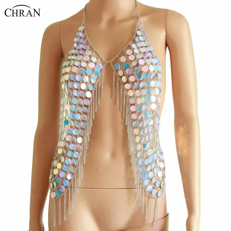 Chran Sexy Mesh Tassels Body Chain Showgirl Dance Costume Sequin Rave Outfit Burning Man
Chran Sexy Mesh Tassels Body Chain Showgirl Dance Costume Sequin Rave Outfit Burning Man