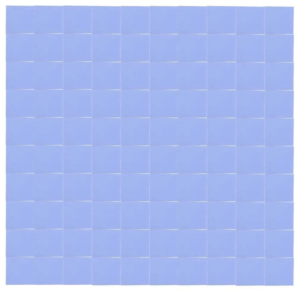 100x 10x10x1mm silicone thermal pad for conductive heat sink Insulation Pate, Blue