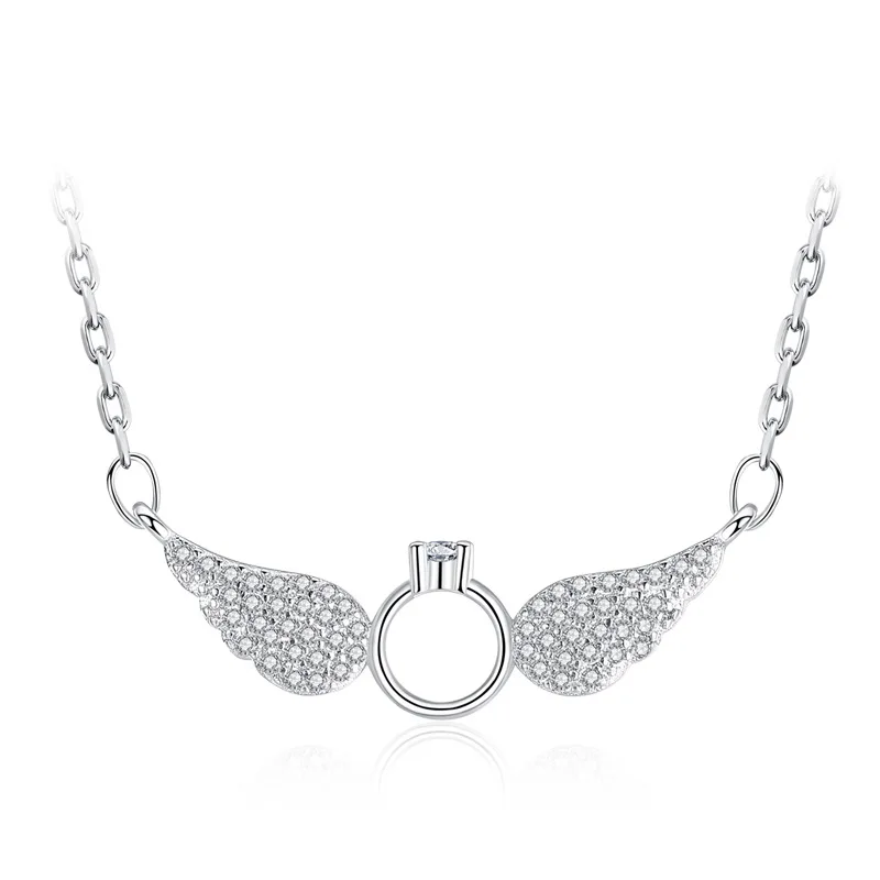 925 Sterling Silver Angel Wings Shiny Crystal Necklaces Short Chain for Women Jewelry Birthday Gift Wholesale Drop Shipping
925 Sterling Silver Angel Wings Shiny Crystal Necklaces Short Chain for Women Jewelry Birthday Gift Wholesale Drop Shipping