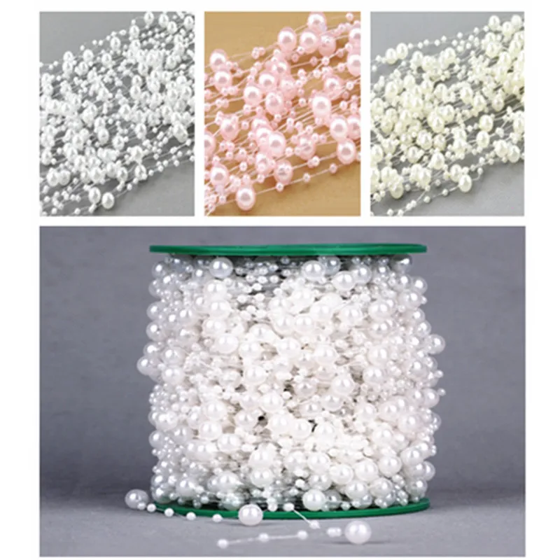 5 Meters Fishing Line Artificial Pearls Beads Chain Garland Flowers Bridal Tiara Wedding Decoration Event Party Supplies Beige
5 Meters Fishing Line Artificial Pearls Beads Chain Garland Flowers Bridal Tiara Wedding Decoration Event Party Supplies Beige