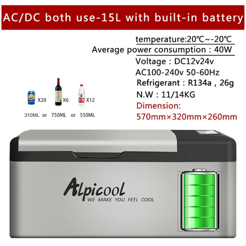 15L Frige -20 Degrees 12V Portable Compressor Car Refrigerator 24h Lithium Battery Life Mini Multi-Function Home Cooler Freezer
15L Frige -20 Degrees 12V Portable Compressor Car Refrigerator 24h Lithium Battery Life Mini Multi-Function Home Cooler Freezer