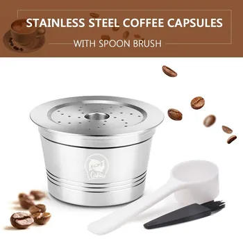 Coffee Capsules Refillable Pods Refillable Coffee Capsules Stainless Steel with Spoon Brush for Caffitaly Machines
Coffee Capsules Refillable Pods Refillable Coffee Capsules Stainless Steel with Spoon Brush for Caffitaly Machines