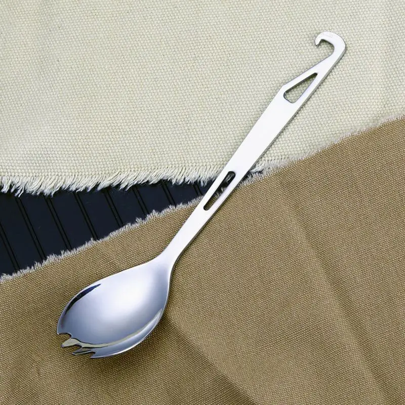 Home Using Outdoor Portable Long Handle Tableware Titanium Alloy Multifunctional Spoon Fork for Stirring Anti-scalding
Home Using Outdoor Portable Long Handle Tableware Titanium Alloy Multifunctional Spoon Fork for Stirring Anti-scalding