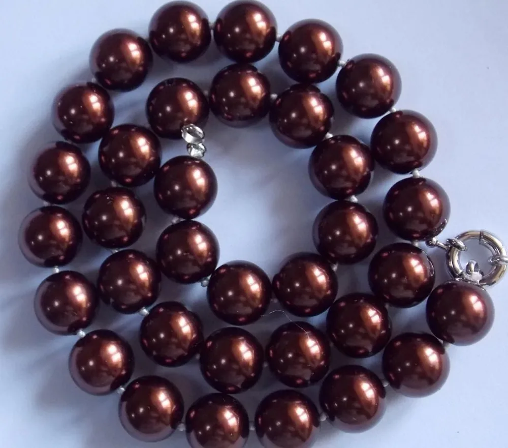 Jewelr 005065 12mm Elegant Dark Brown South Shell Sea Pearl Necklace 18''AAA 5pc
Jewelr 005065 12mm Elegant Dark Brown South Shell Sea Pearl Necklace 18''AAA 5pc