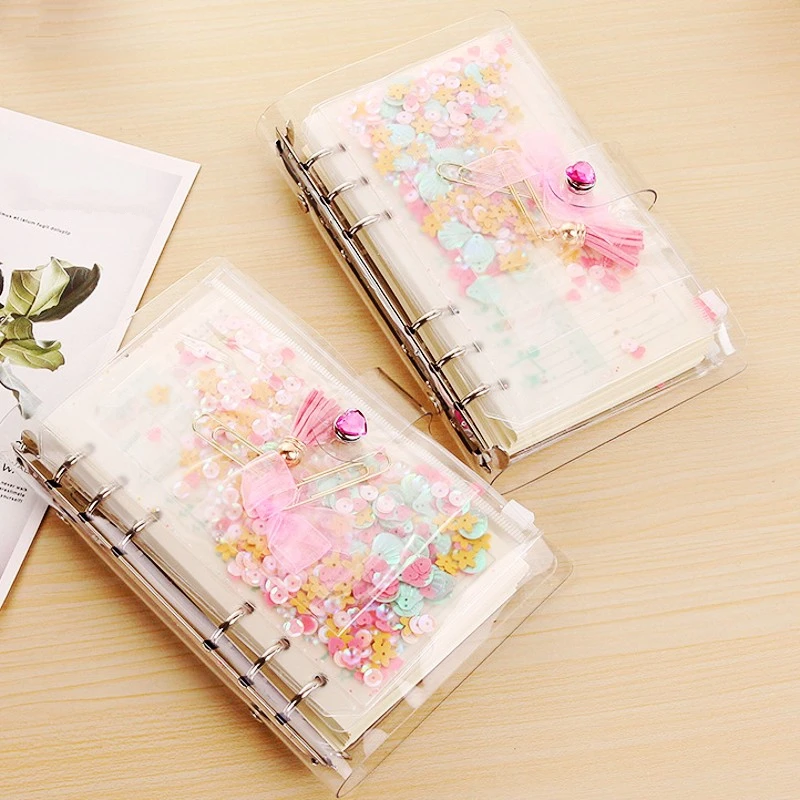 Cute Loose-leaf Handbook planner A6 Notebook Bullet Journal Supplies Kawaii PVC Transparent Soft Cover School Agenda Notebooks
Cute Loose-leaf Handbook planner A6 Notebook Bullet Journal Supplies Kawaii PVC Transparent Soft Cover School Agenda Notebooks