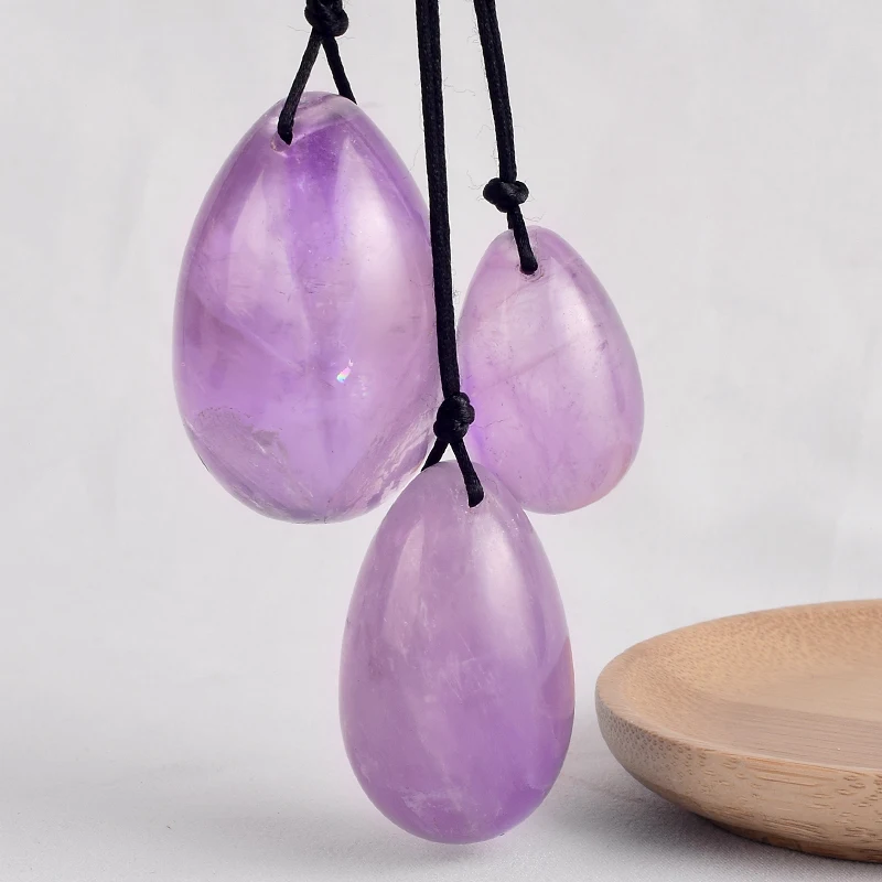Yoni Egg Set Natural Amethyst Jade Massage Stone Kegel Exercise Vaginal Muscle Tightenning Ben Wa Balls Crystal Healing Sphere
Yoni Egg Set Natural Amethyst Jade Massage Stone Kegel Exercise Vaginal Muscle Tightenning Ben Wa Balls Crystal Healing Sphere