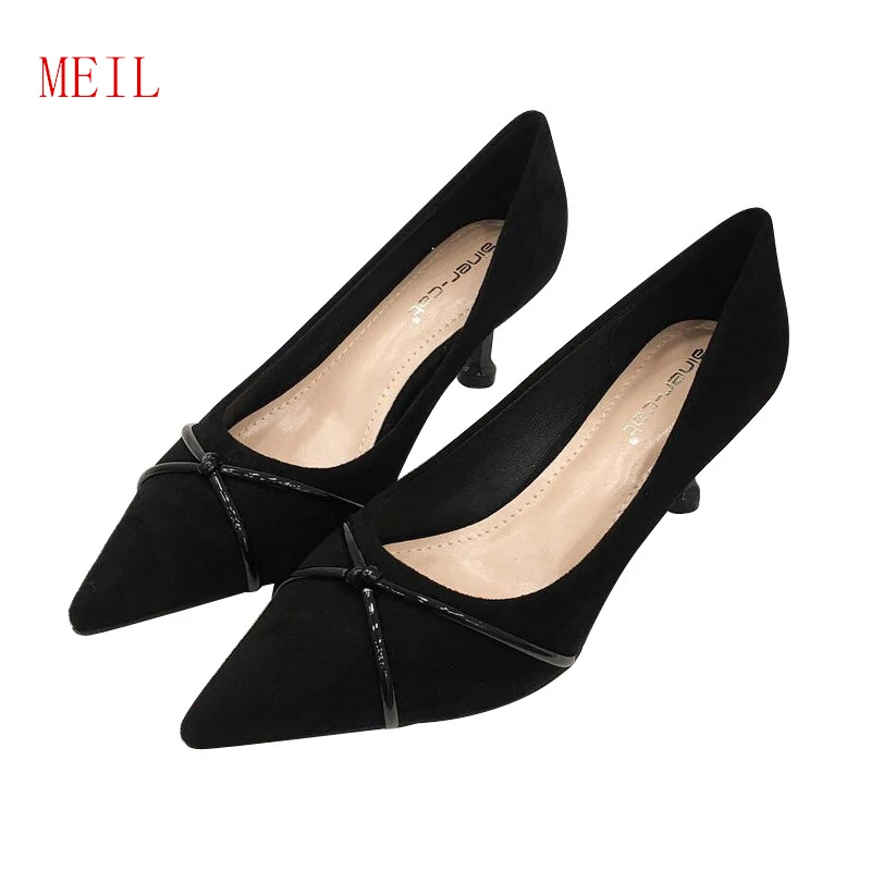 Women Suede Fine with Pointed Toe Shoes 2019 Spring Autumn Explosion Models Simple Kitten Heels Professional Office Shoes Woman
Women Suede Fine with Pointed Toe Shoes 2019 Spring Autumn Explosion Models Simple Kitten Heels Professional Office Shoes Woman