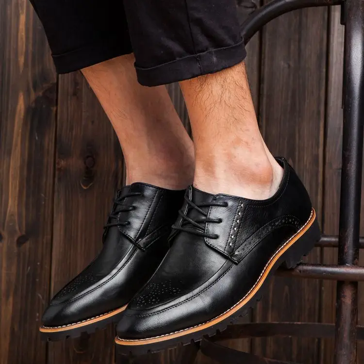 Men's new fall men's business casual shoes retro British youth breathable shoes tide front tie 
Men's new fall men's business casual shoes retro British youth breathable shoes tide front tie