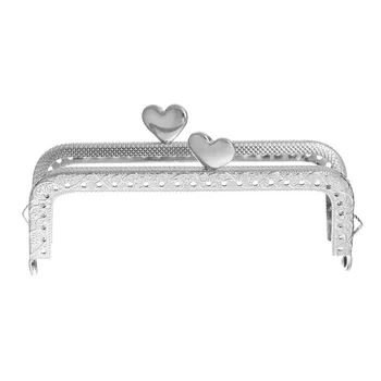 10Pcs Silver Tone Heart Head Purse Bag Clutch Rectangle Frame Kiss Clasps Handbag Handle 10.7x5.8cm
10Pcs Silver Tone Heart Head Purse Bag Clutch Rectangle Frame Kiss Clasps Handbag Handle 10.7x5.8cm