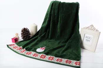 64X127cm Dark Green Bath Towel Quickly Dry Cotton Embroidery Christmas Snowman Snowflake Soft Towels
64X127cm Dark Green Bath Towel Quickly Dry Cotton Embroidery Christmas Snowman Snowflake Soft Towels