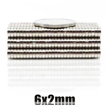 100Pcs Neodymium Magnet Disc 6x2mm N35 Permanent NdFeB Small Round Super Strong Powerful Magnetic Magnets For Craft 6*2
100Pcs Neodymium Magnet Disc 6x2mm N35 Permanent NdFeB Small Round Super Strong Powerful Magnetic Magnets For Craft 6*2