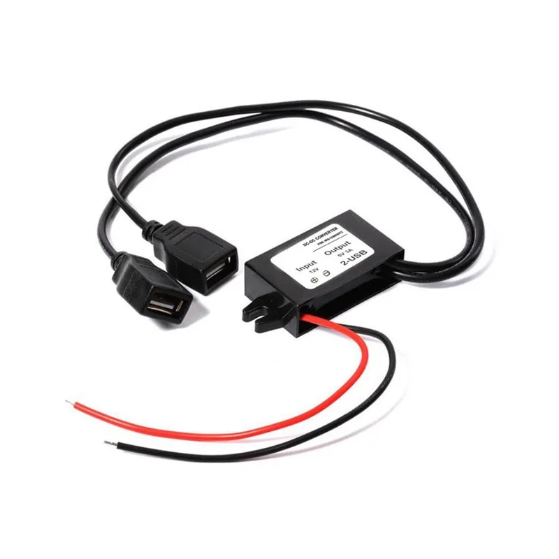 DC-DC 12V to 5V Step-down power supply Power module converter USB with Ear protection cap Stable voltage Waterproof | Электроника