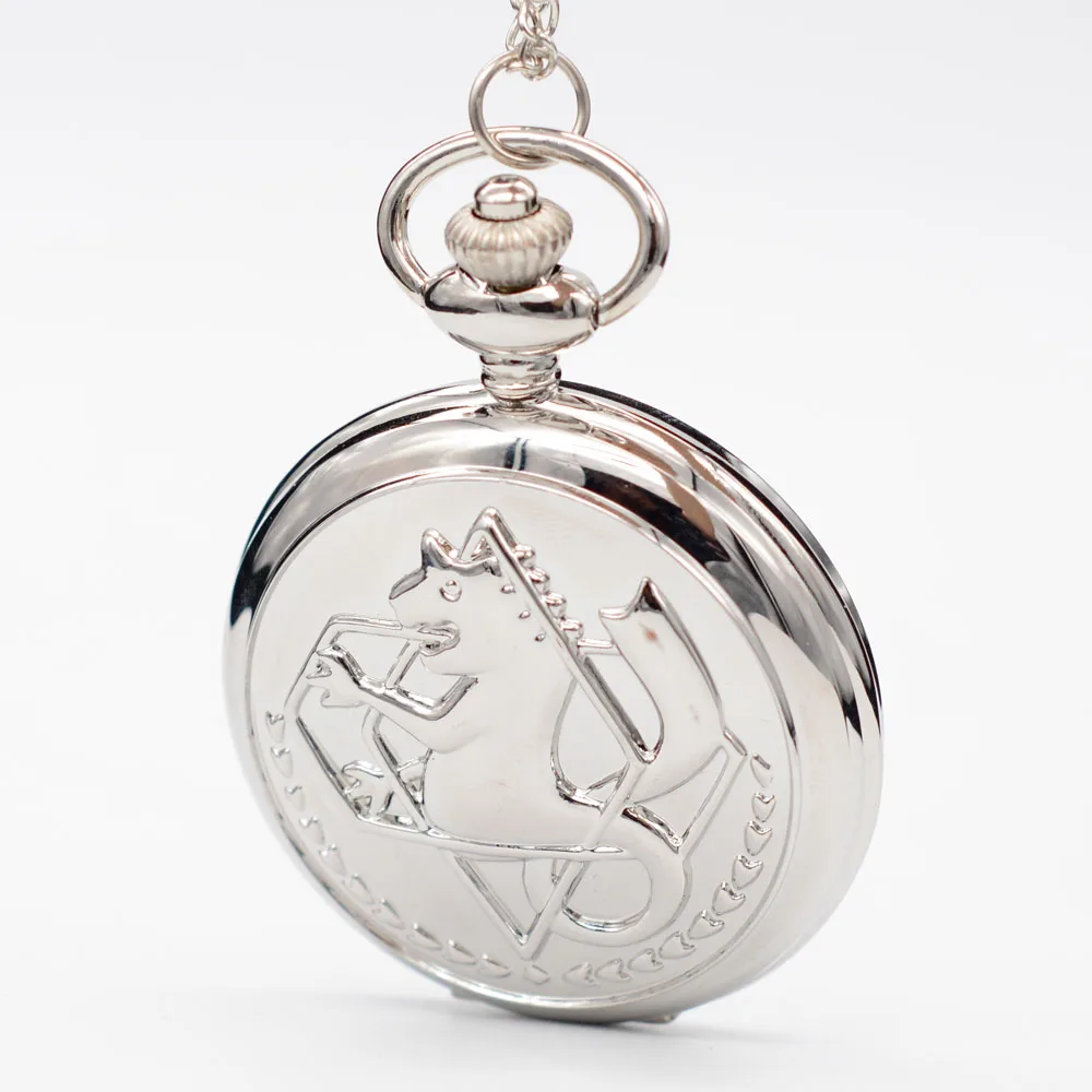 New Silver Alchemy Men Women Quartz Pocket Watch Wonderful Necklace Chain Pendant Pocket Watch Gift Regarder P028
New Silver Alchemy Men Women Quartz Pocket Watch Wonderful Necklace Chain Pendant Pocket Watch Gift Regarder P028
