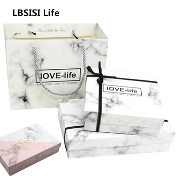 LBSISI Life Packaging Bag Paper Gift Box Bag With Handles Marble Hand Bags Favor Dec Love Best Wish With Ribbon
LBSISI Life Packaging Bag Paper Gift Box Bag With Handles Marble Hand Bags Favor Dec Love Best Wish With Ribbon