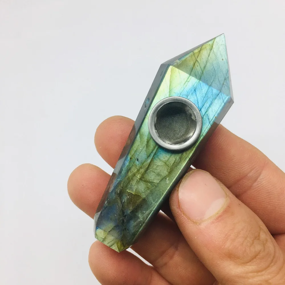 Mujia drop shipping wholesale natural labradorite crystal smoke pipe filter + Quartz Healing stick free delivery 1PC
Mujia drop shipping wholesale natural labradorite crystal smoke pipe filter + Quartz Healing stick free delivery 1PC