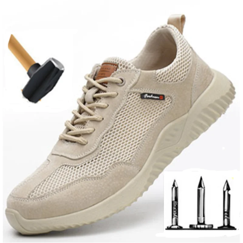 Non-slip Breathable Men Safety Boots Steel Toe Cap Anti-piercing Men Work Safety Shoes Genuine Leather + Mesh Men Sneakers
Non-slip Breathable Men Safety Boots Steel Toe Cap Anti-piercing Men Work Safety Shoes Genuine Leather + Mesh Men Sneakers