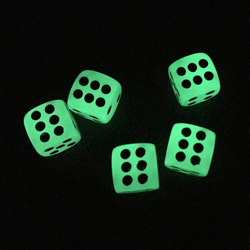 New 12Pcs/Lot 14mm Glowing Dice Round Corner Fluorescent Green Black Spots Nightclub Bars Luminous Dice Set Wholesale Board Game
New 12Pcs/Lot 14mm Glowing Dice Round Corner Fluorescent Green Black Spots Nightclub Bars Luminous Dice Set Wholesale Board Game