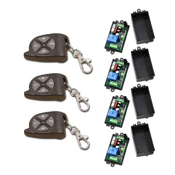 Hot Sales 315mhz 433mhz RF Wireless Remote Control Light Switch 3 Remote Control and 4 Receiver 110V 220V
Hot Sales 315mhz 433mhz RF Wireless Remote Control Light Switch 3 Remote Control and 4 Receiver 110V 220V