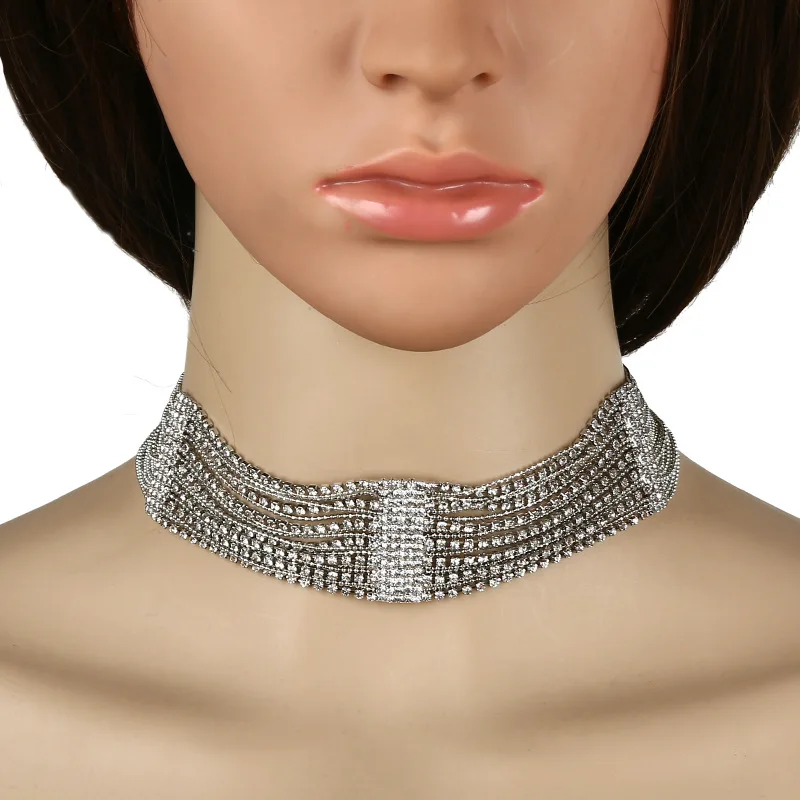 Rhinestone Choker Necklace Alloy Multi Layer Clavicle Statement Women Maxi Bead Crystal Necklaces 2019 Fashion Jewelry
Rhinestone Choker Necklace Alloy Multi Layer Clavicle Statement Women Maxi Bead Crystal Necklaces 2019 Fashion Jewelry