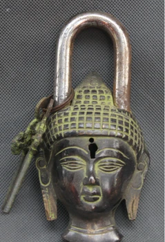 Old Tibet Buddhism Bronze Shakyamuni Amitabha Buddha Head Home Lock Key Set Free shipping
Old Tibet Buddhism Bronze Shakyamuni Amitabha Buddha Head Home Lock Key Set Free shipping